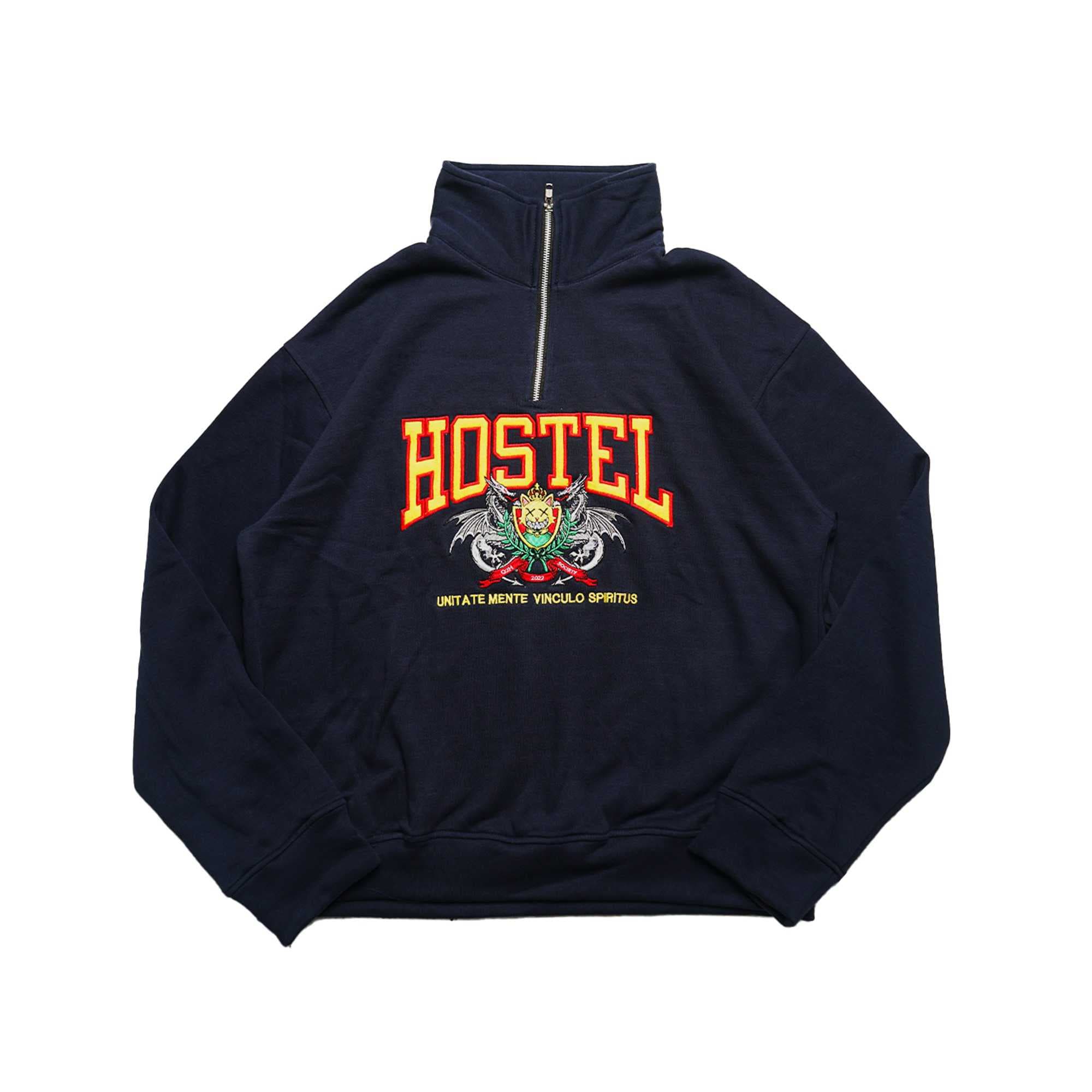 O2H Hostle Navy Half-Zip Jacket
